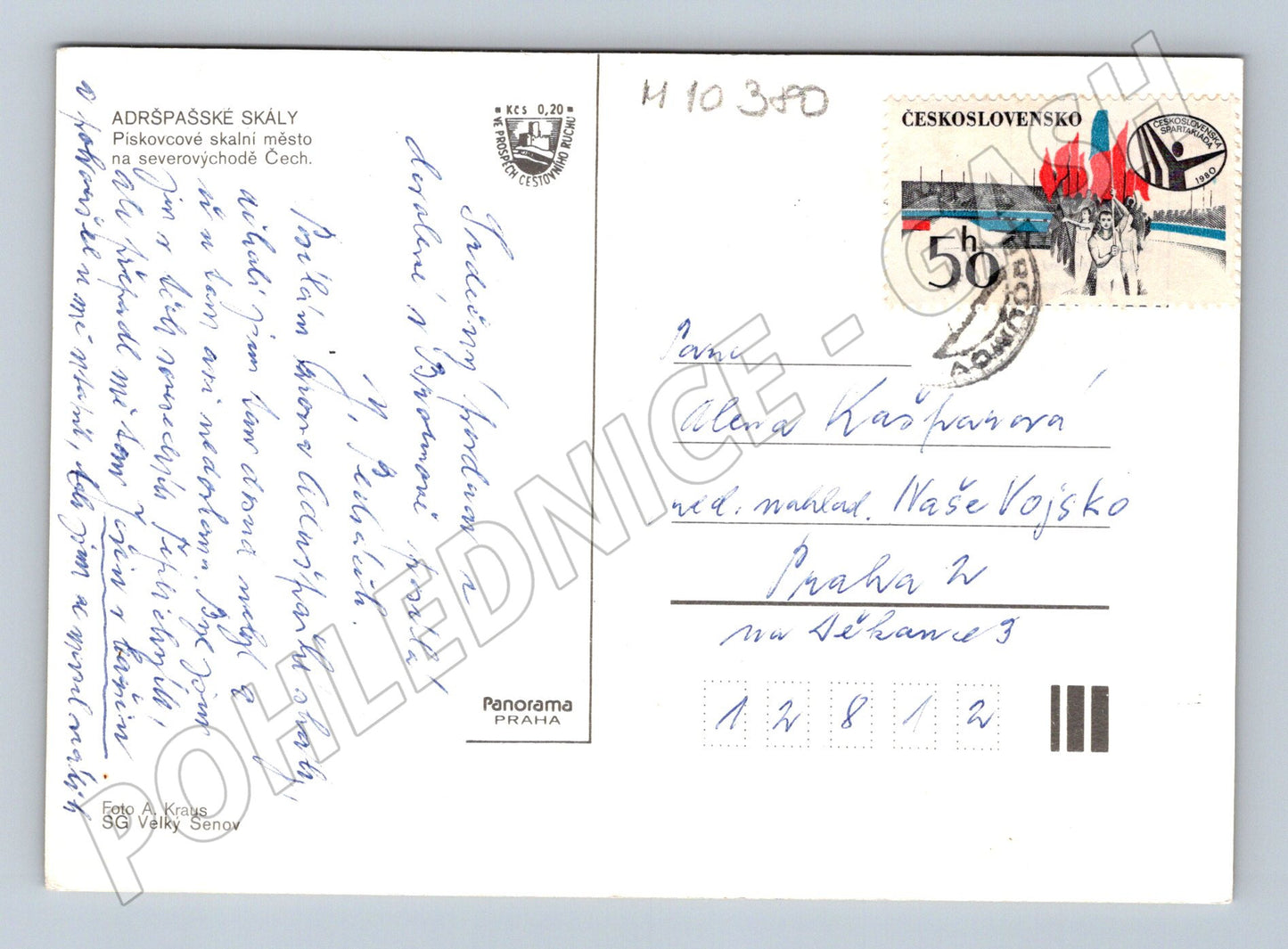 Pohlednice Adršpašské skály - skalní město (M10380)