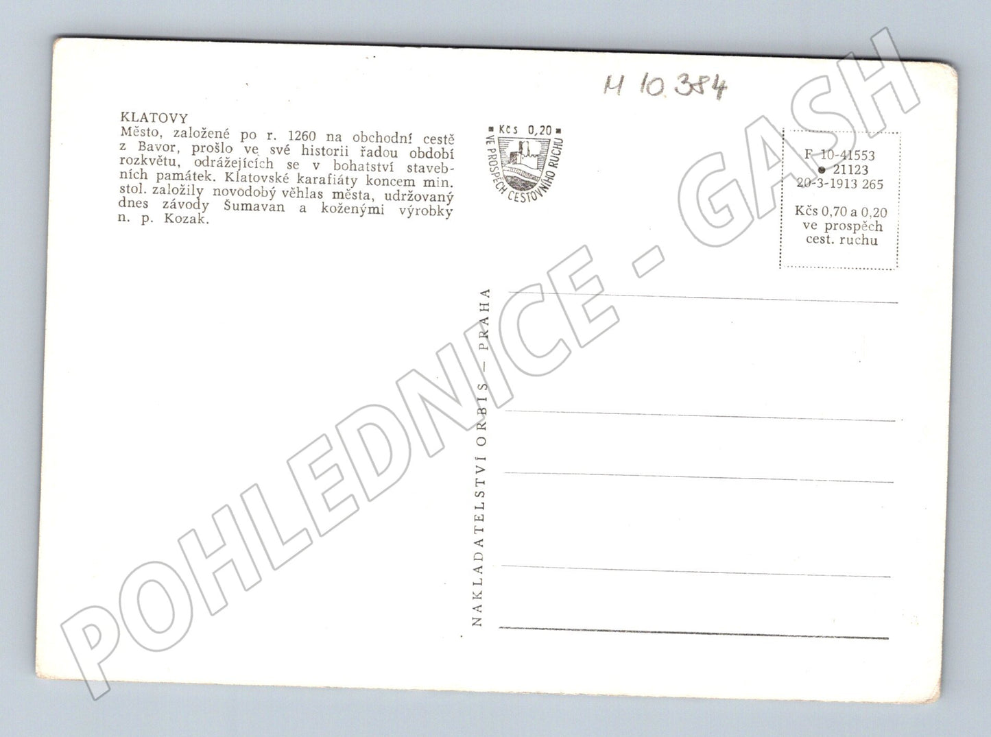 Pohlednice Klatovy historická černobílá koláž památek (M10384)