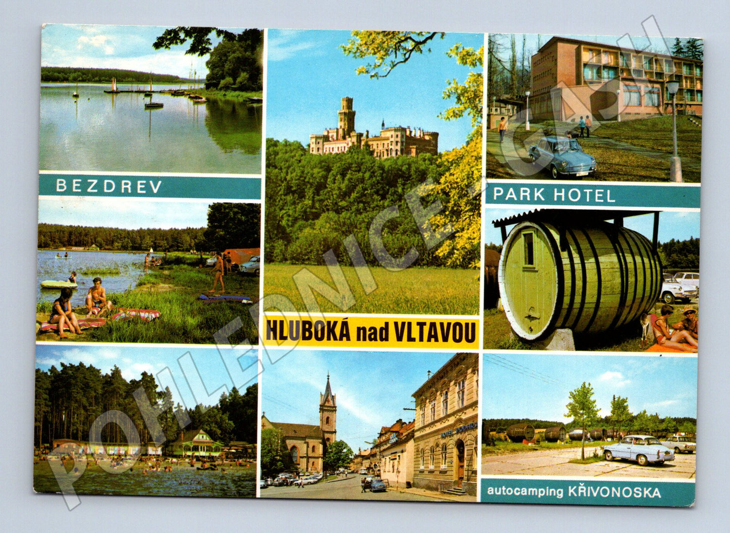 Pohlednice Hluboká nad Vltavou – koláž (M10400)