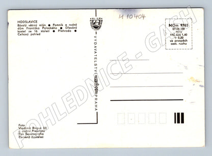 Pohlednice Hodslavice – památky, větrný mlýn, kostel (M10404)