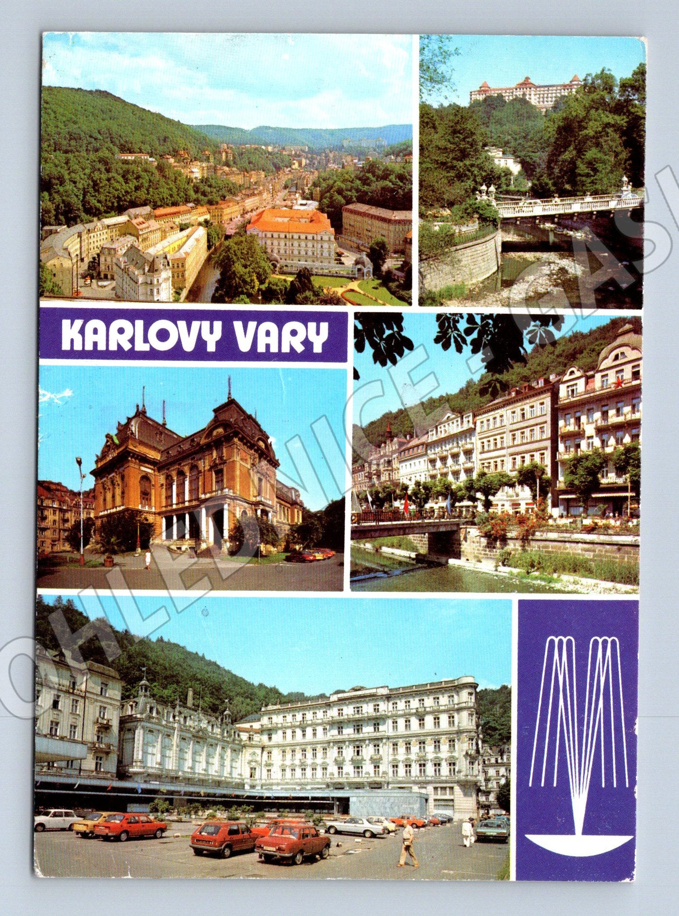 Pohlednice Karlovy Vary – vícezáběrový motiv (M10405)