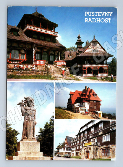 Pohlednice Pustevny - Radhošť, socha Radegasta (M10412)