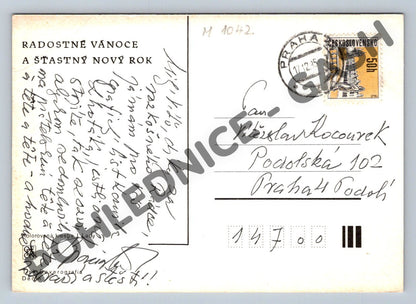 Pohlednice Vánoce Josef Lada 1938 použitá (M1042)