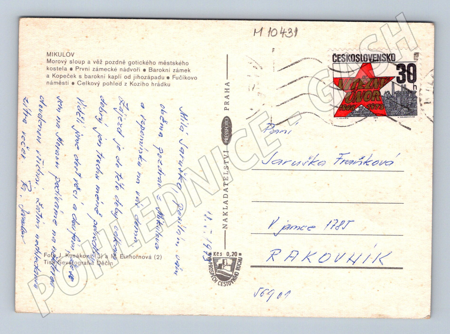 Pohlednice Mikulov – 800 let, více záběrů města (M10431)