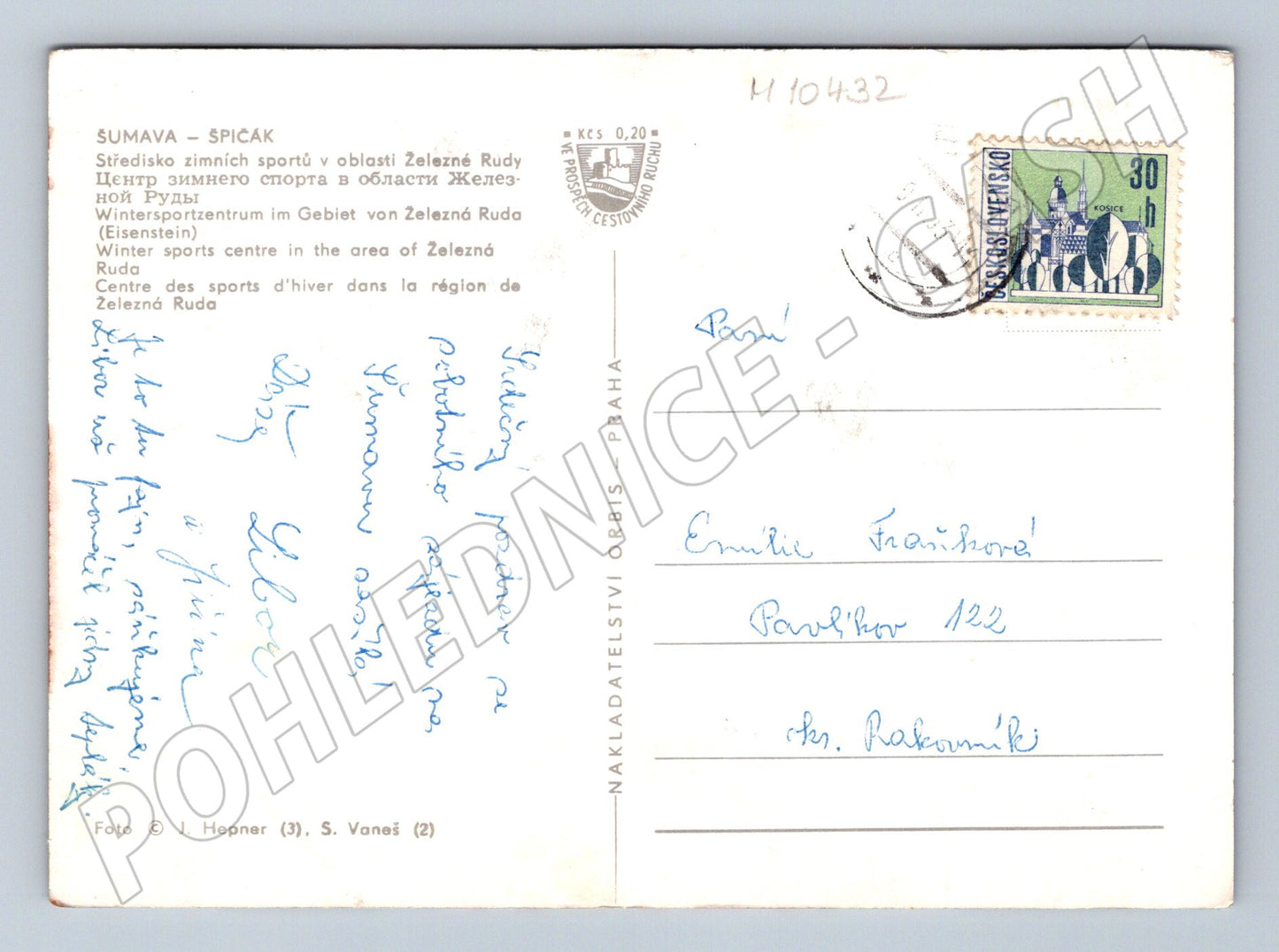 Pohlednice Šumava Špičák - zimní středisko (M10432)