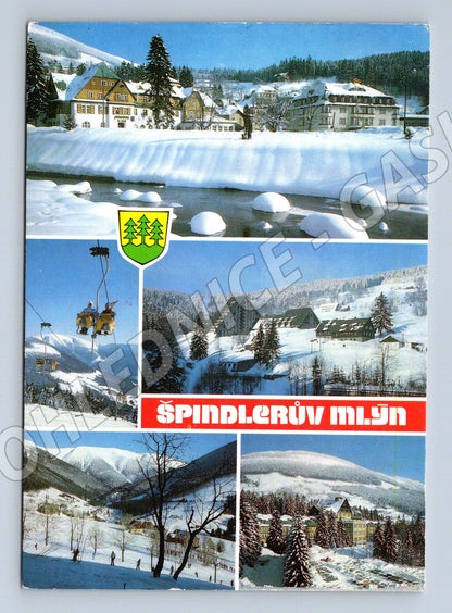 Pohlednice Špindlerův Mlýn, Krkonoše - zimní motiv (M10433)