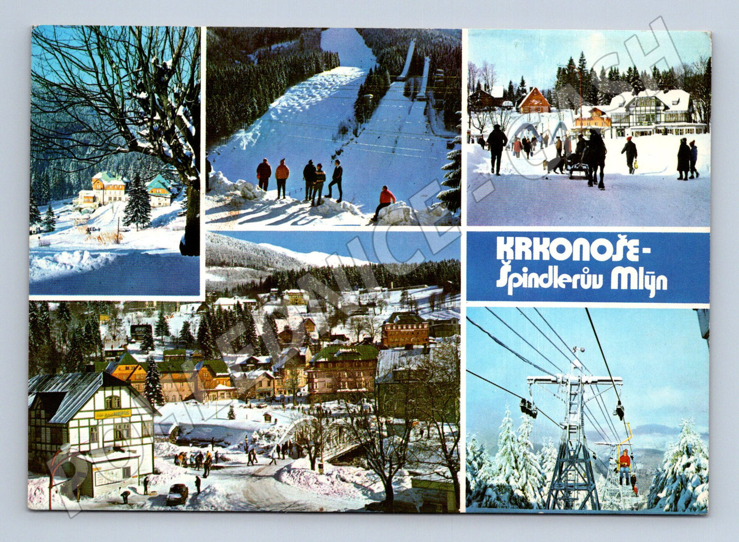 Pohlednice Špindlerův Mlýn Krkonoše – zimní scenérie (M10434)