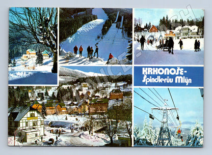 Pohlednice Špindlerův Mlýn Krkonoše – zimní scenérie (M10434)