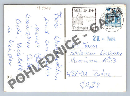 Pohlednice Vánoce Německo 1984 Melsungen do ČSSR (M1044)