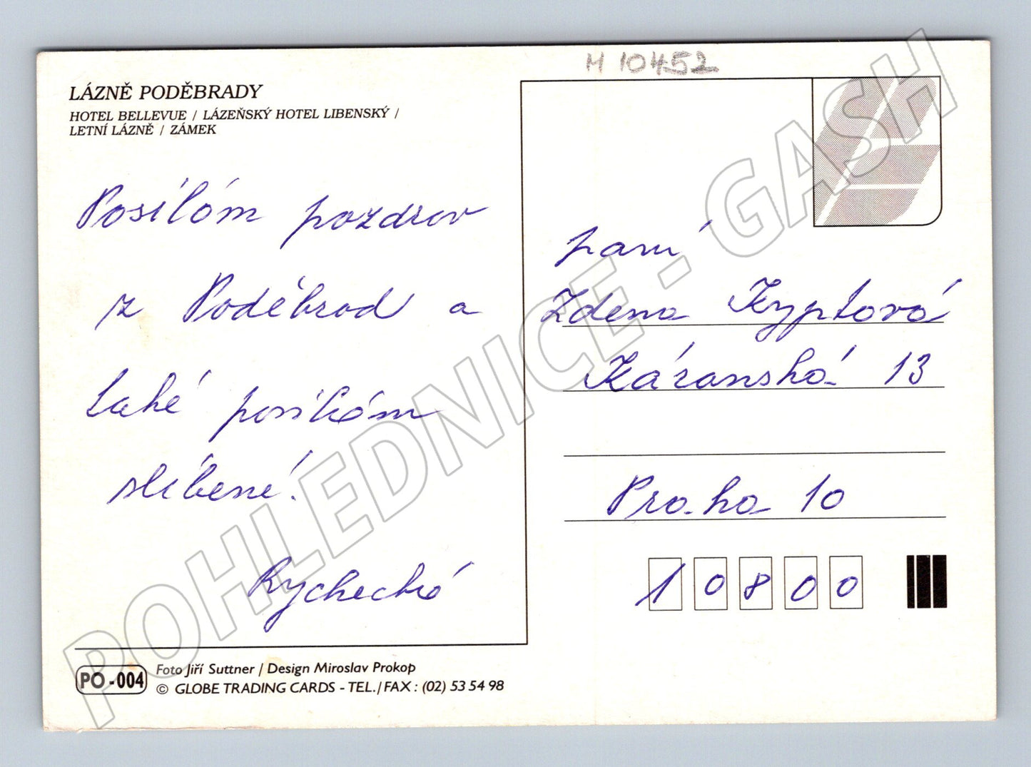 Pohlednice Lázně Poděbrady – zámek, lázně, hotely (M10452)