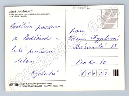 Pohlednice Lázně Poděbrady – zámek, lázně, hotely (M10452)