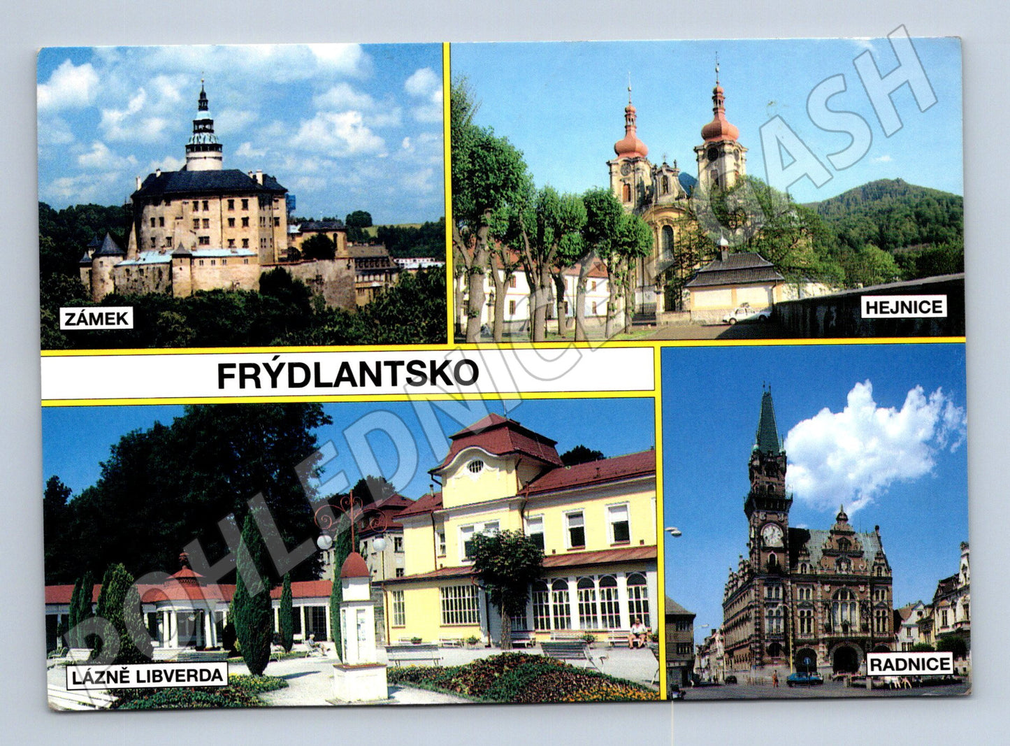 Pohlednice Frýdlantsko – zámek, Hejnice, Lázně Libverda (M10454)