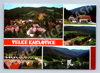 Pohlednice Velké Karlovice - Valašsko, koláž (M10459)