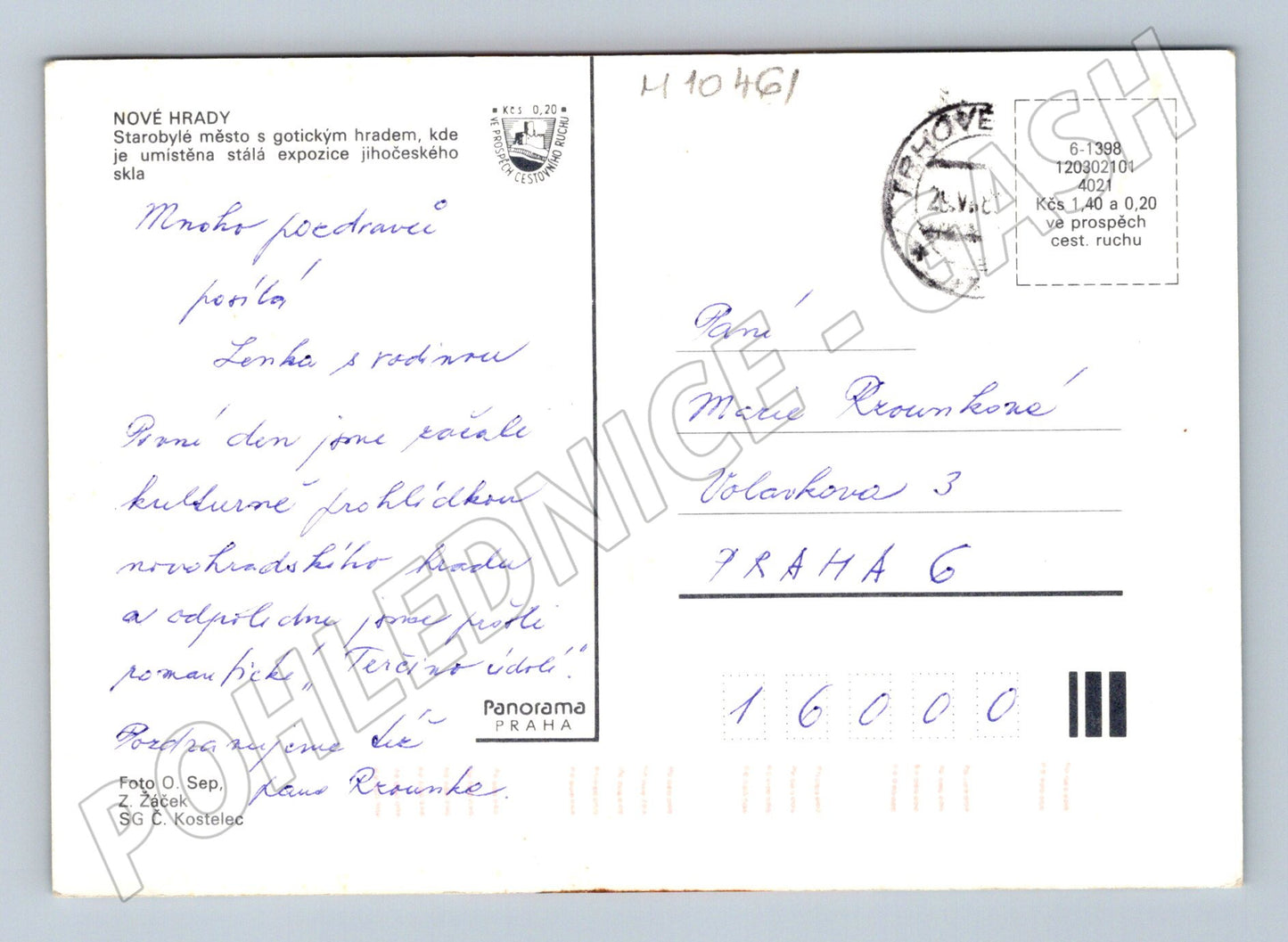 Pohlednice Nové Hrady – hrad a jihočeské sklo (M10461)