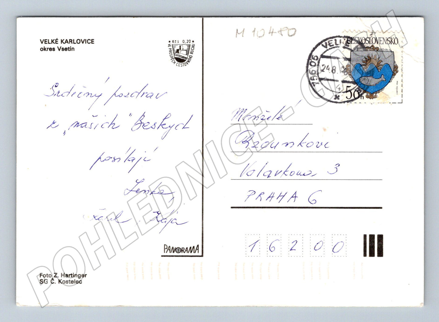 Pohlednice Velké Karlovice, Beskydy (M10480)