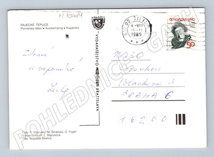 Pohlednice Rajecké Teplice Retro 1989 (M10481)