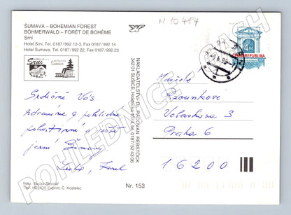 Pohlednice Srní – Šumava, vesnice, 90. léta (M10484)