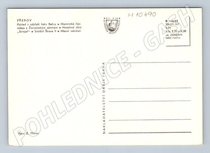 Pohlednice Přerov – památky a nábřeží (M10490)