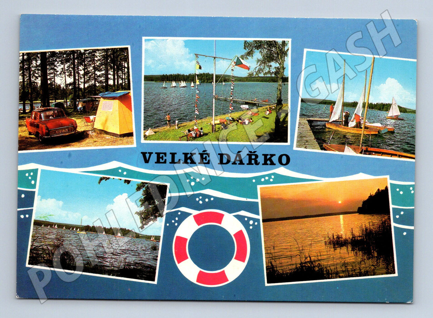 Pohlednice Velké Dářko – jachty, vodní sporty (M10503)