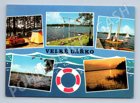 Pohlednice Velké Dářko – jachty, vodní sporty (M10503)