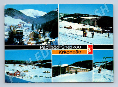 Pohlednice Pec pod Sněžkou Krkonoše - zimní panorama (M10507)