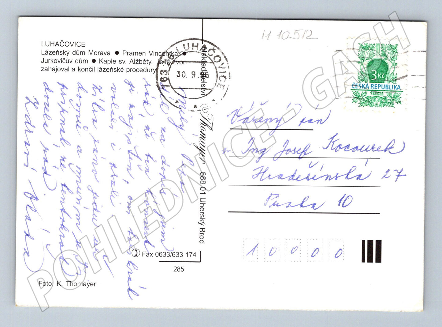 Pohlednice Luhačovice Pozdrav z lázní (M10512)