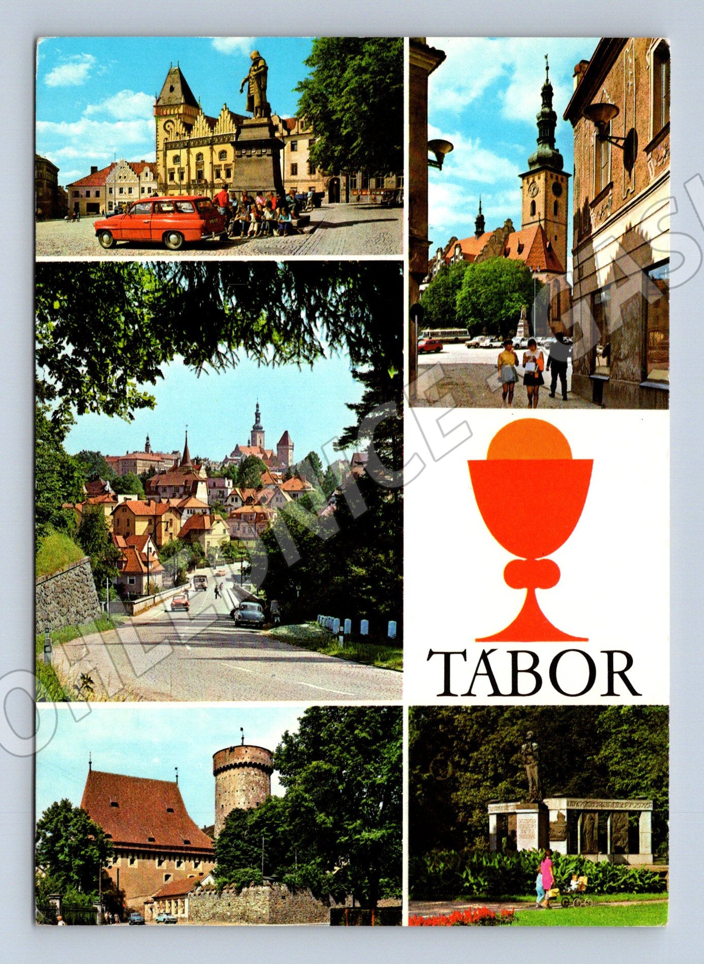 Pohlednice Tábor – koláž památek (M10519)