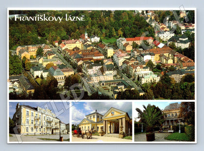 Pohlednice Františkovy Lázně – letecký pohled (M10526)