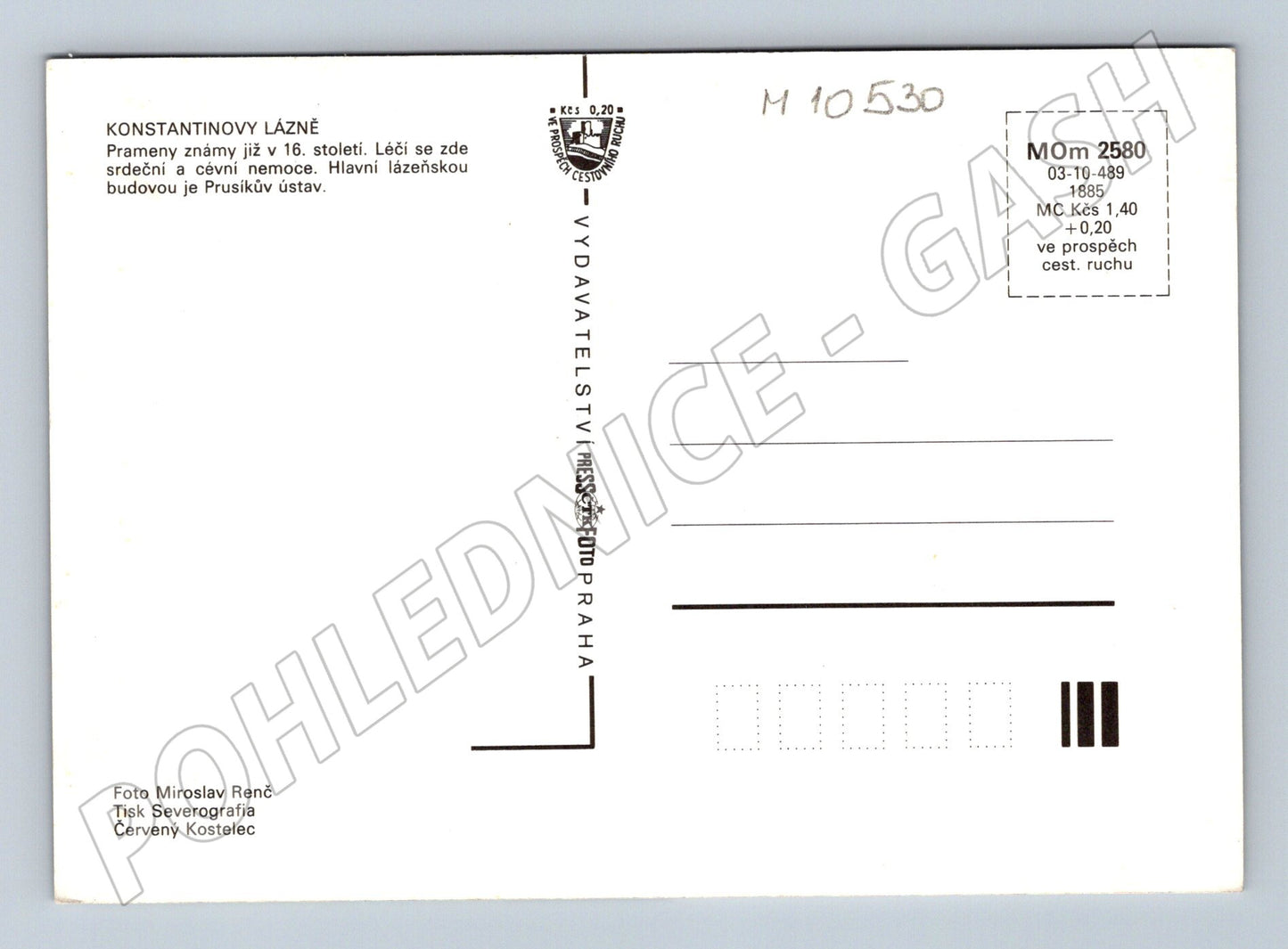 Pohlednice Konstantinovy Lázně - koláž lázeňských budov (M10530)