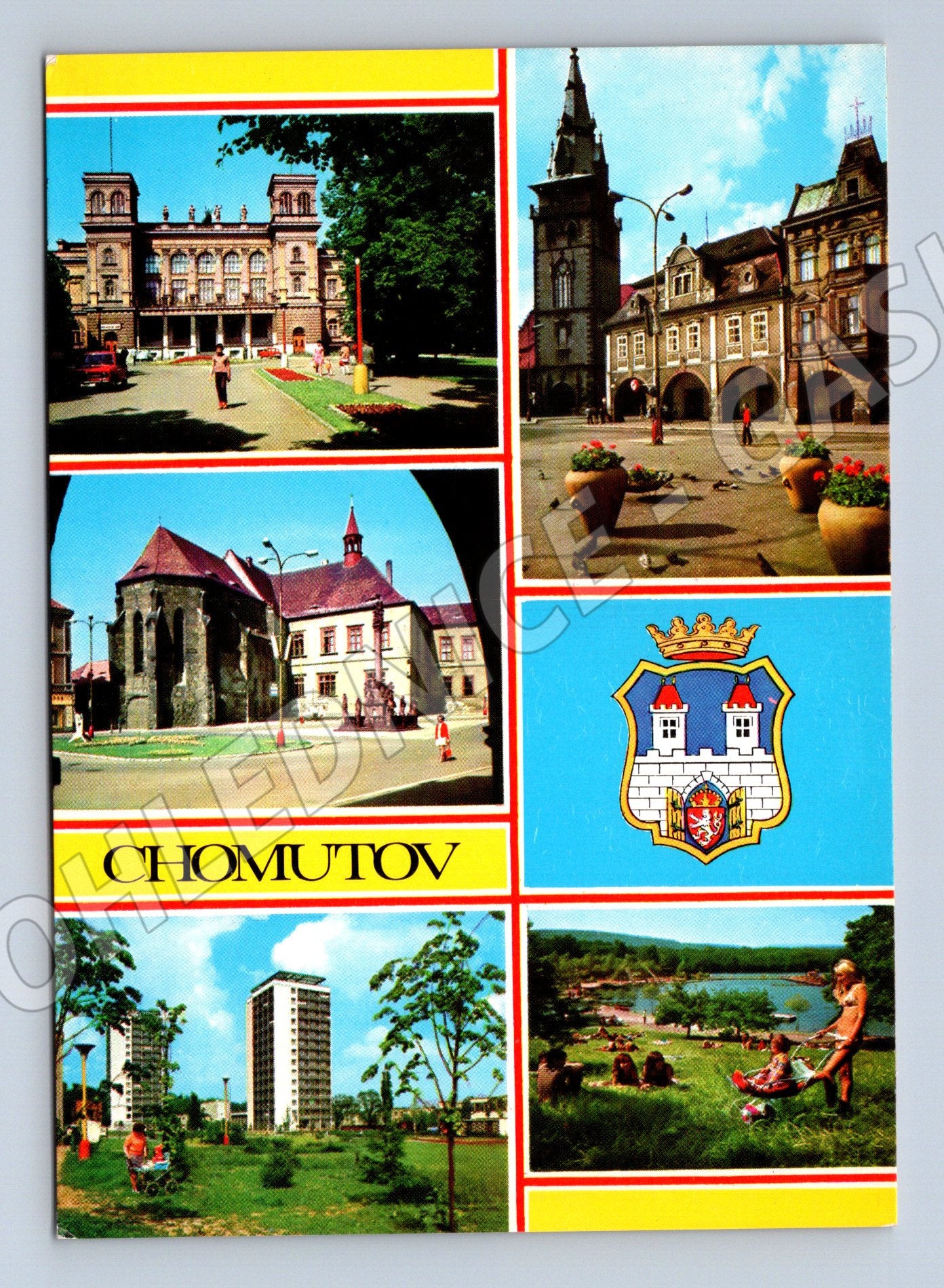 Pohlednice Chomutov – více motivů (M10546)