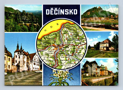 Pohlednice Děčínsko Historie s mapou a fotografiemi (M10547)