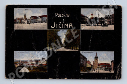 Pohlednice Jičín 1920 - více záběrů (M10558)