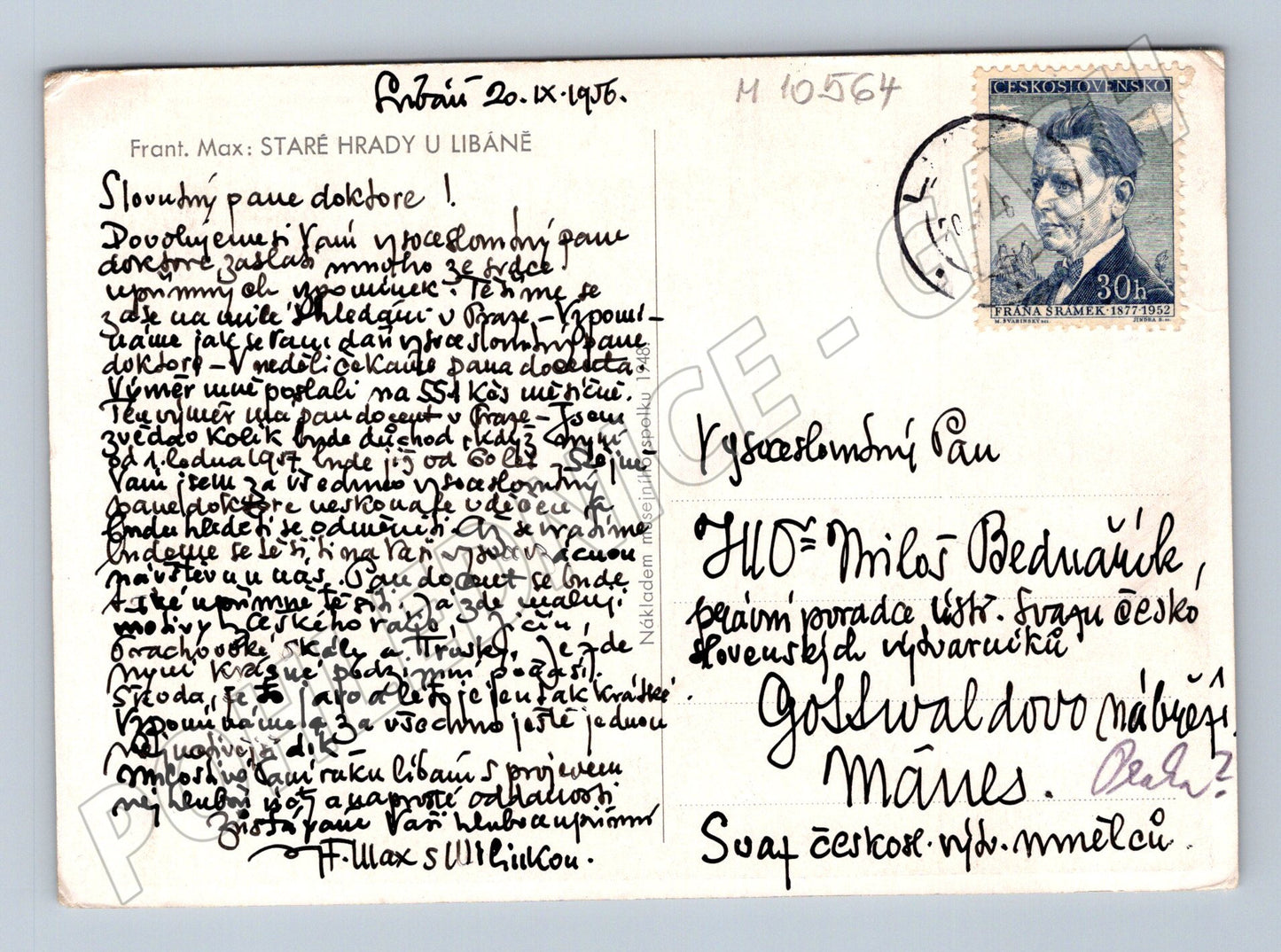 Pohlednice Staré Hrady u Libáně - umělecká (M10564)