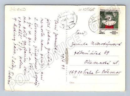Pohlednice česká krajina s hradem (M10568)