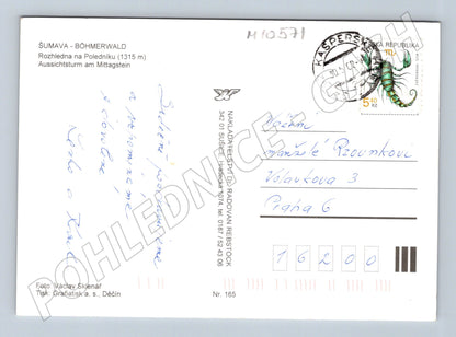 Pohlednice Šumava – Rozhledna na Poledníku (M10571)