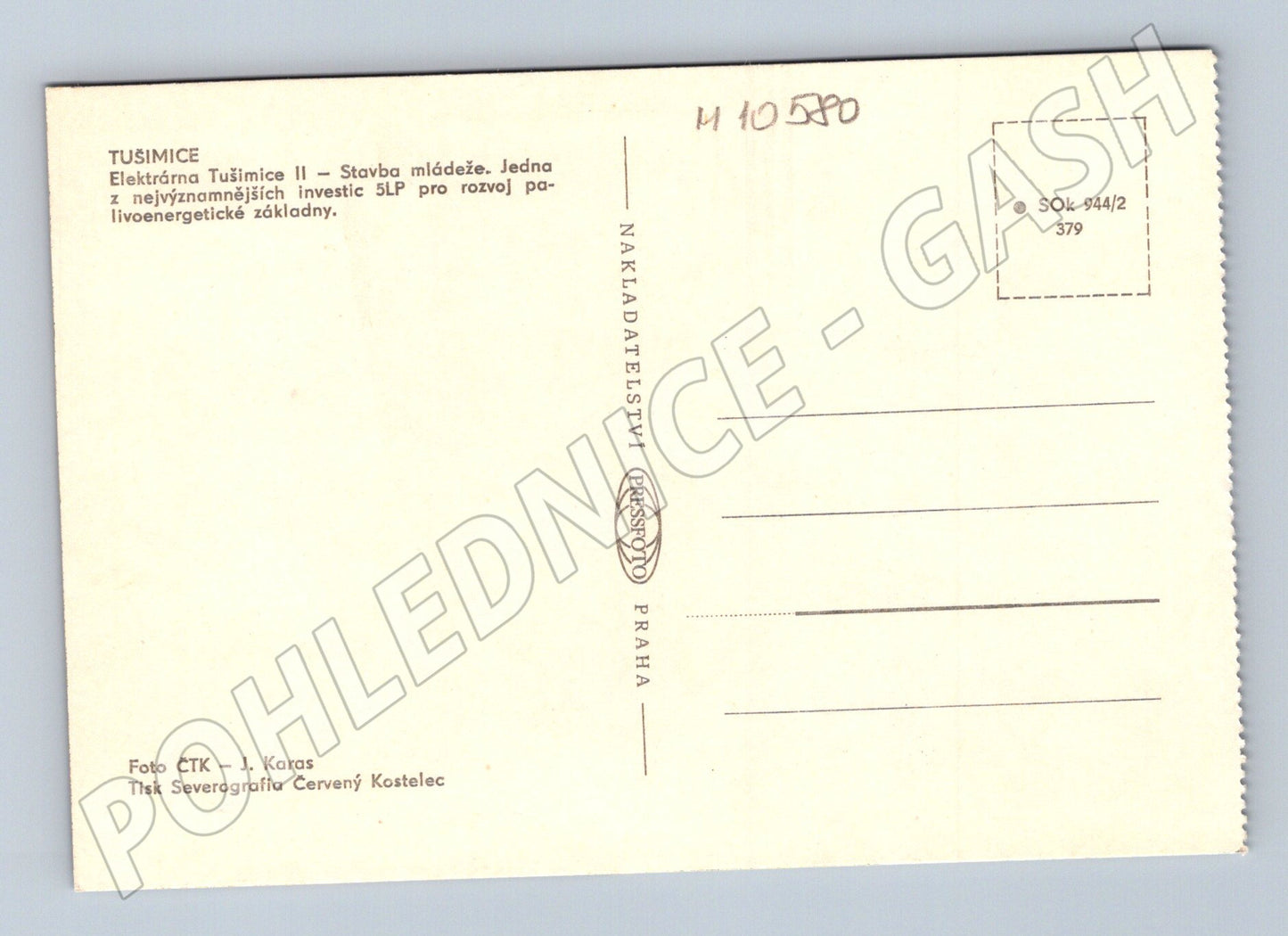 Pohlednice Elektrárna Tušimice II – Stavba mládeže (M10580)