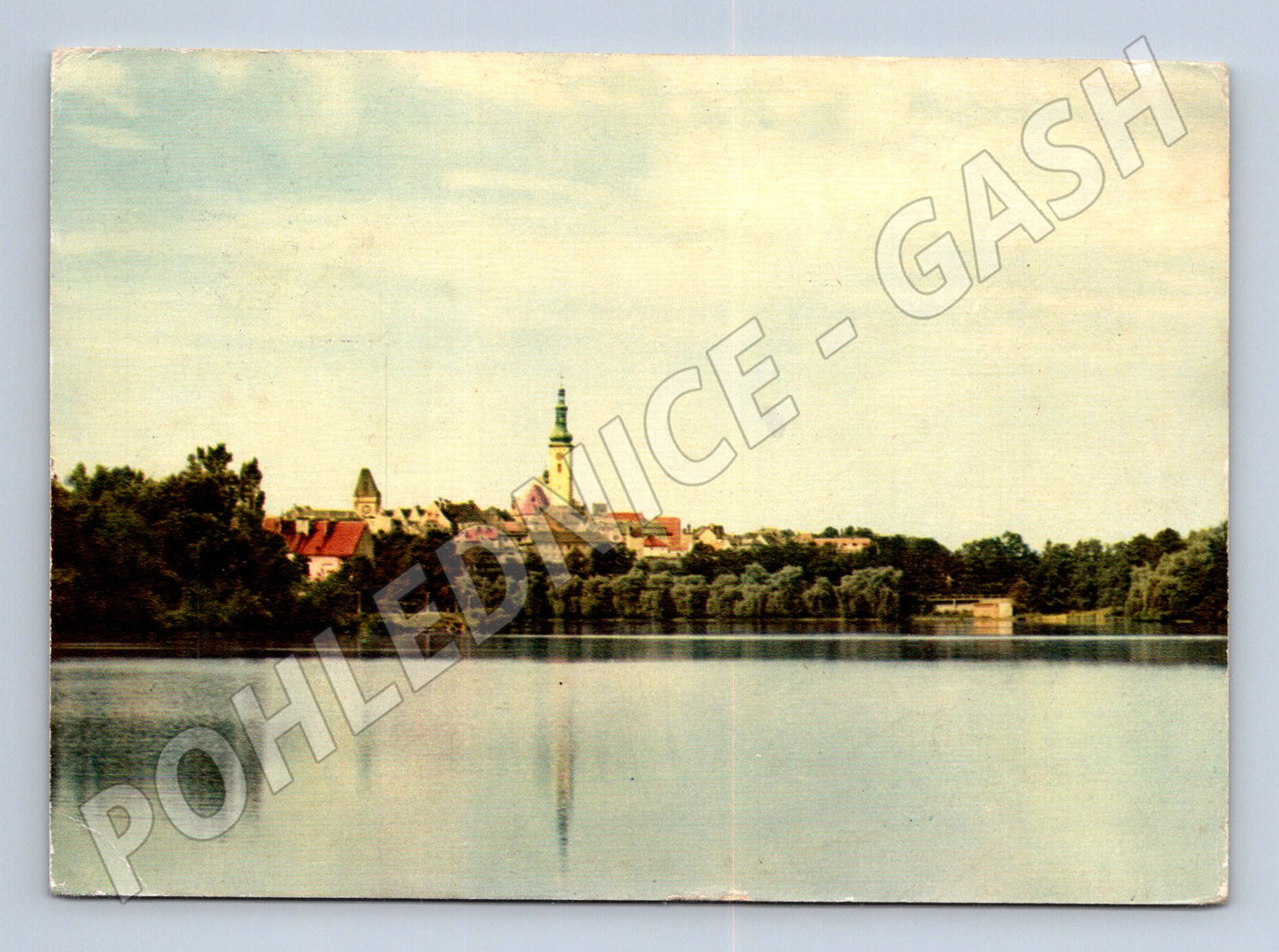 Pohlednice Tábor - pohled na město od přehrady Jordán (M10590)