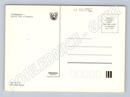 Pohlednice Poděbrady - pomník Jiřího z Poděbrad (M10596)