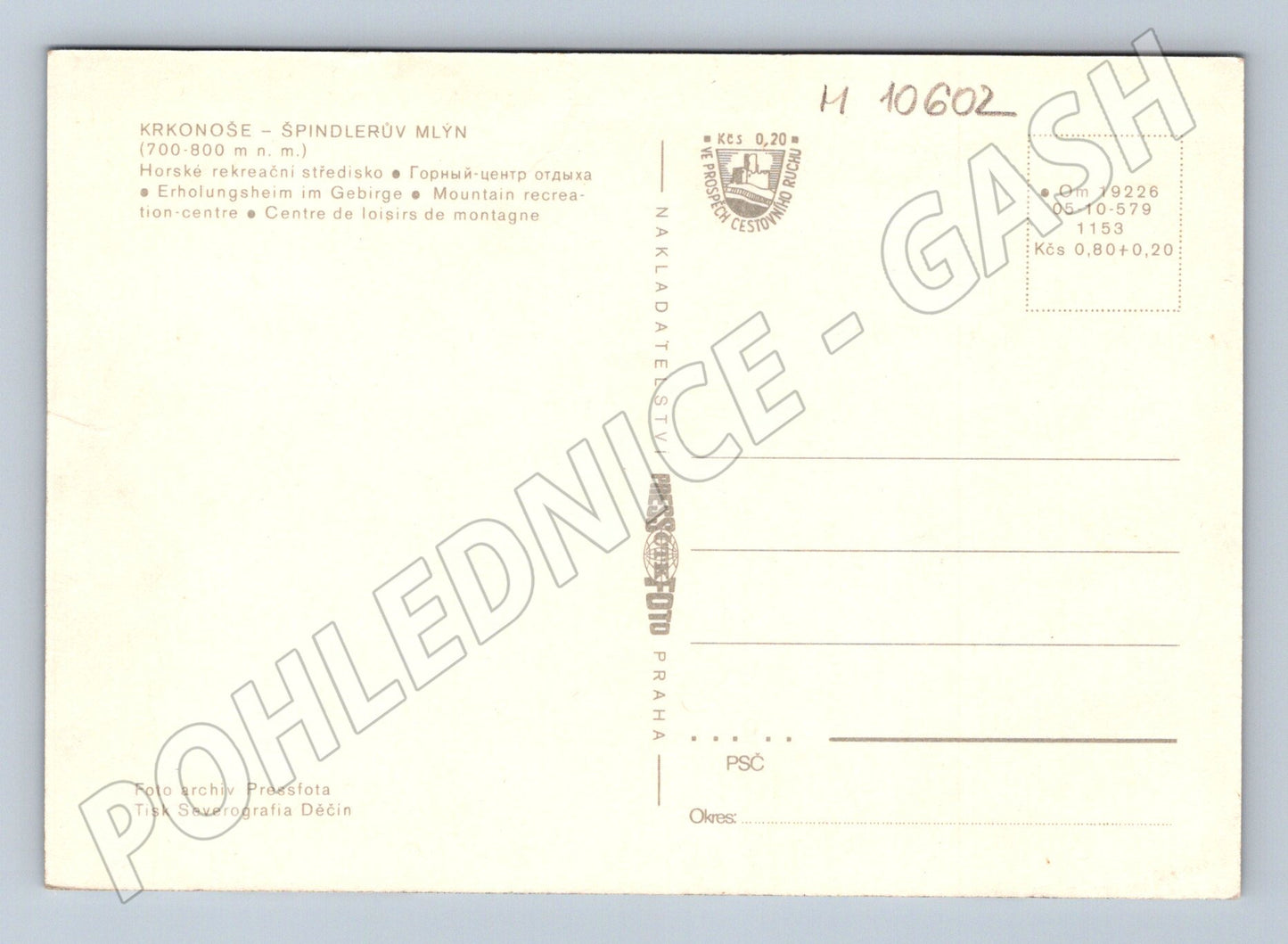 Pohlednice Špindlerův Mlýn Krkonoše – zimní (M10602)