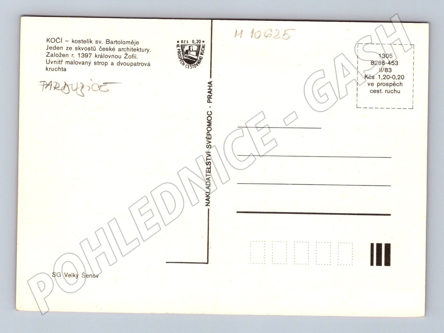 Pohlednice Kočí - kostelík sv. Bartoloměje (M10625)