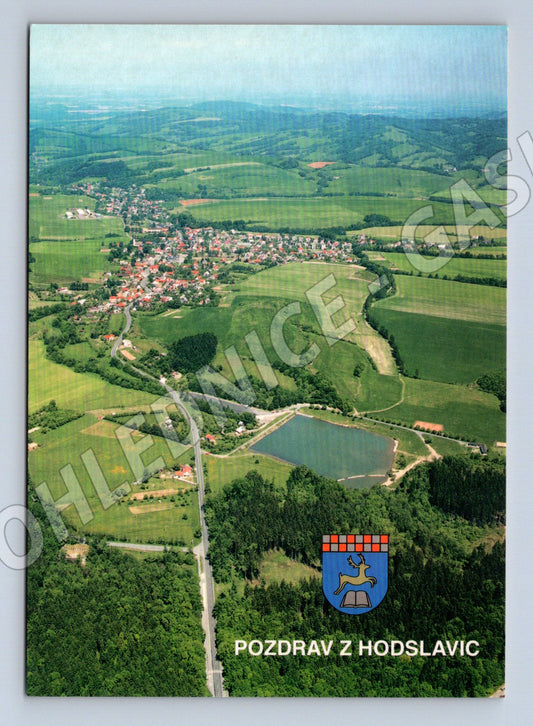 Pohlednice Hodslavice - letecký pohled (M10631)