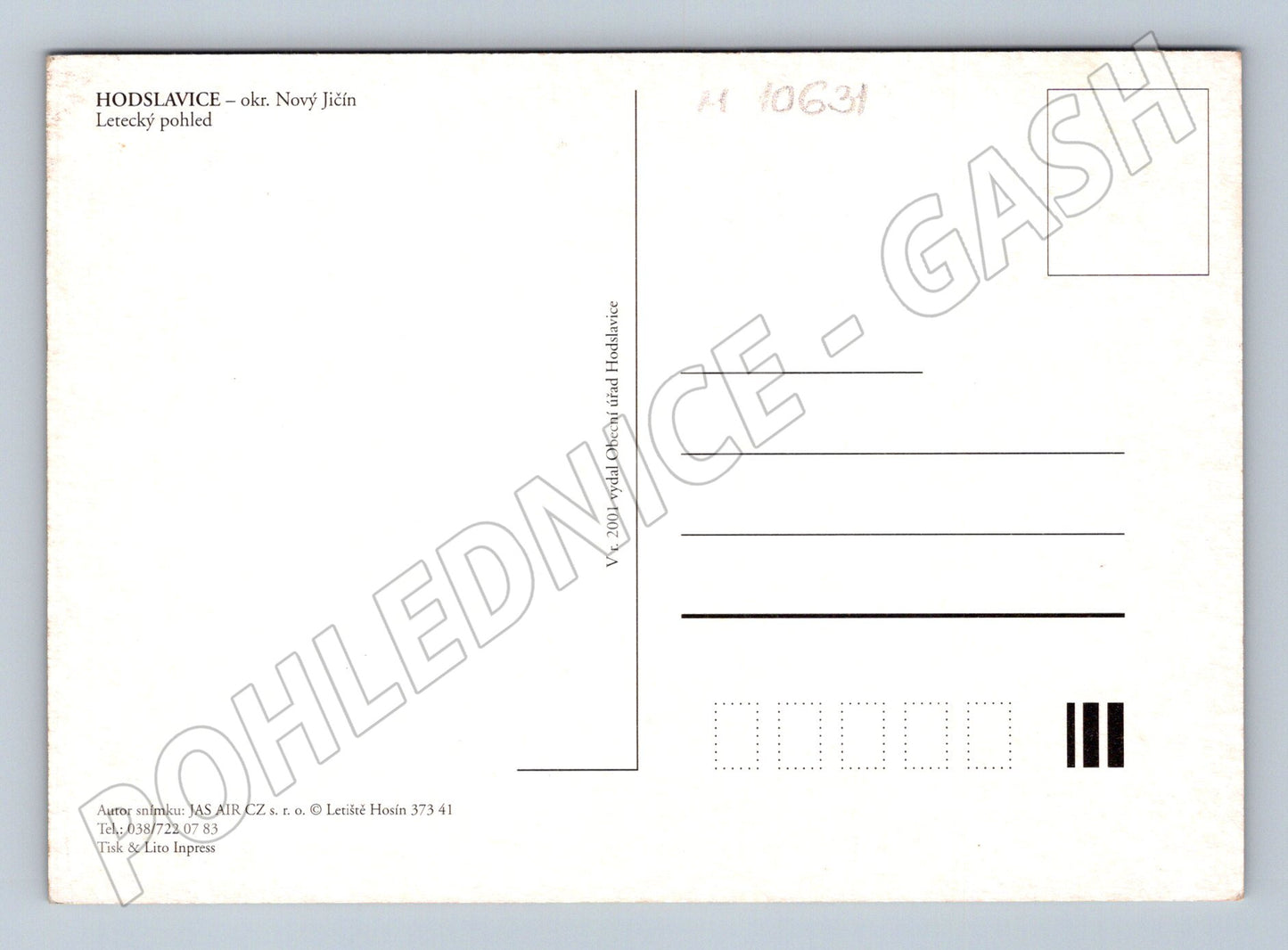 Pohlednice Hodslavice - letecký pohled (M10631)