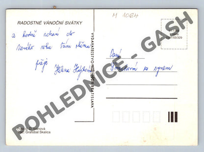 Pohlednice Vánoce Pressfoto grafický motiv (M1064)
