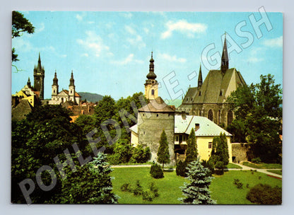 Pohlednice Klatovy panoráma věží, půlkruhová bašta (M10650)