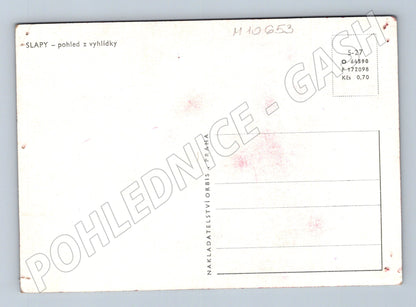 Pohlednice Slapy – pohled z vyhlídky (M10653)