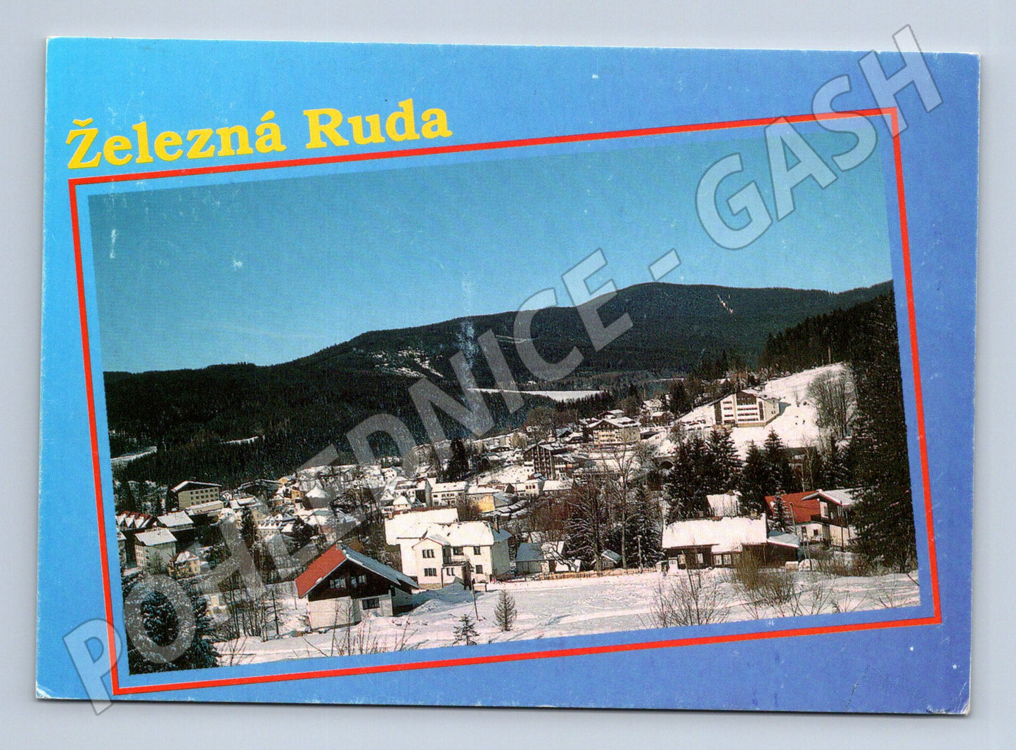 Pohlednice Železná Ruda – Šumava, zasněžená krajina (M10661)