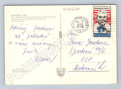 Pohlednice Mariánské Lázně – Třída Odborářů (M10670)