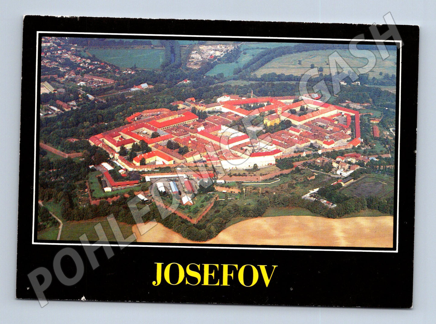 Pohlednice Josefov – letecký pohled na pevnost (M10678)