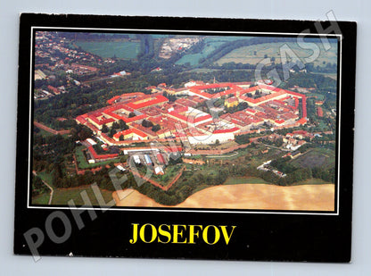 Pohlednice Josefov – letecký pohled na pevnost (M10678)