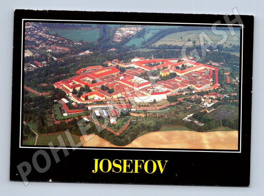 Pohlednice Josefov – letecký pohled na pevnost (M10678)